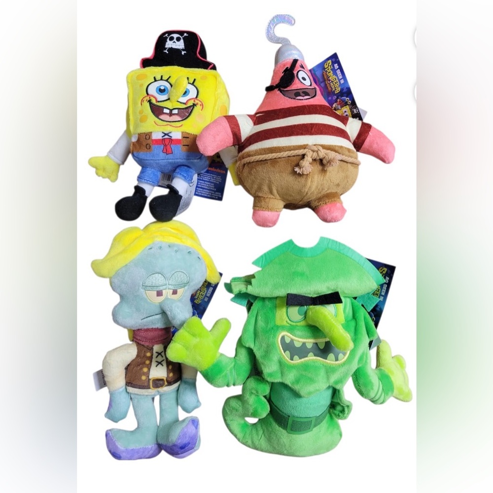 NEW Spongebob Squarepants Bikini Bottom Glow Pals 4 Pack 6-inch Plush
Set Toys